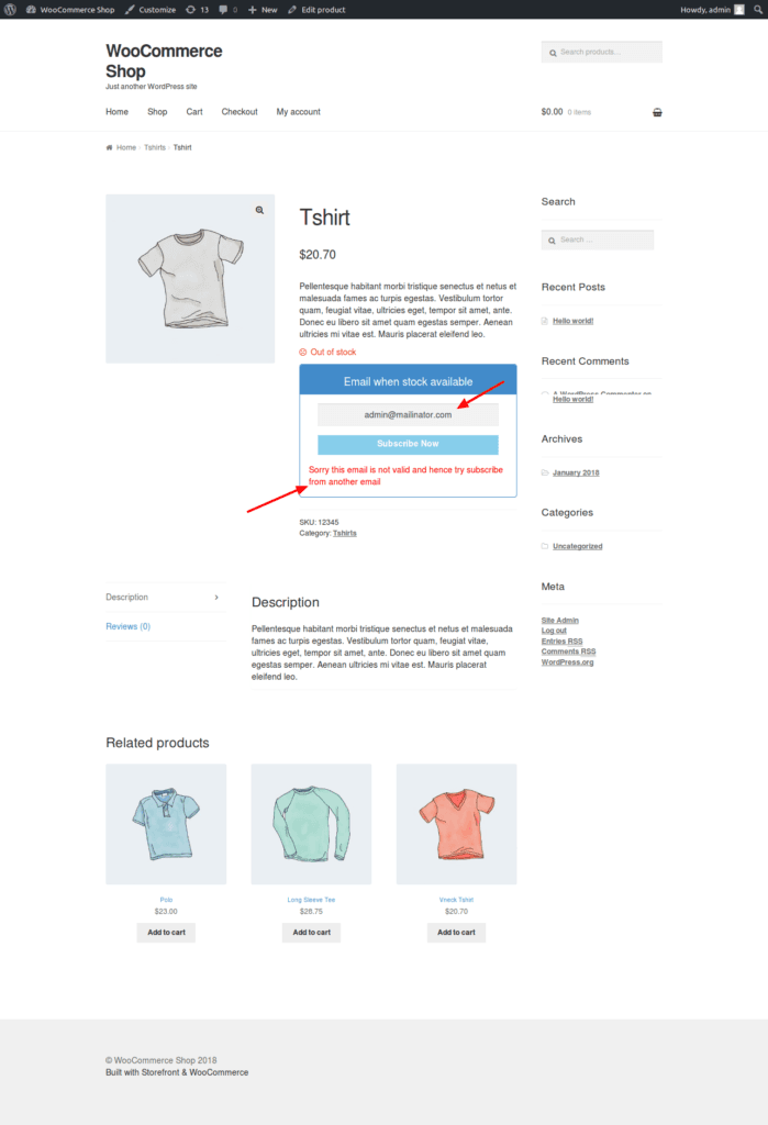 Ban Emails - Back In Stock Notifier for WooCommerce screenshot 1