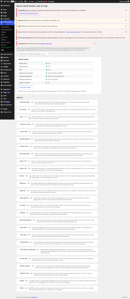 Bundle Add-ons - Back In Stock Notifier for WooCommerce screenshot 2