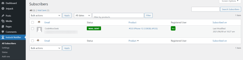 Track Sales - Back In Stock Notifier for WooCommerce screenshot 3