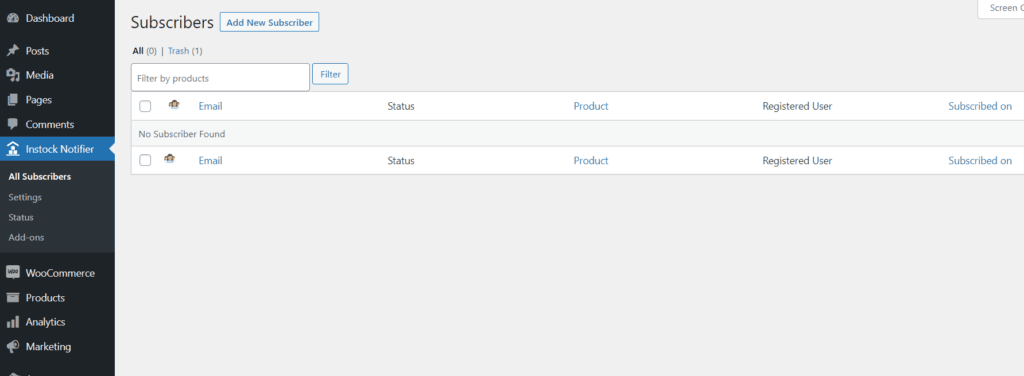 Edit Subscribers Add-on - Back In Stock Notifier for WooCommerce screenshot 1