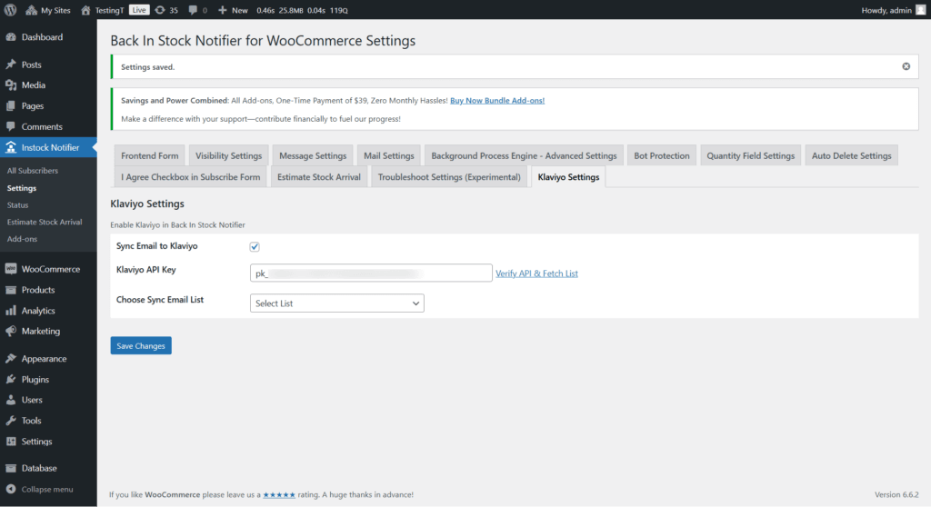 Klaviyo - Back In Stock Notifier for WooCommerce screenshot 4