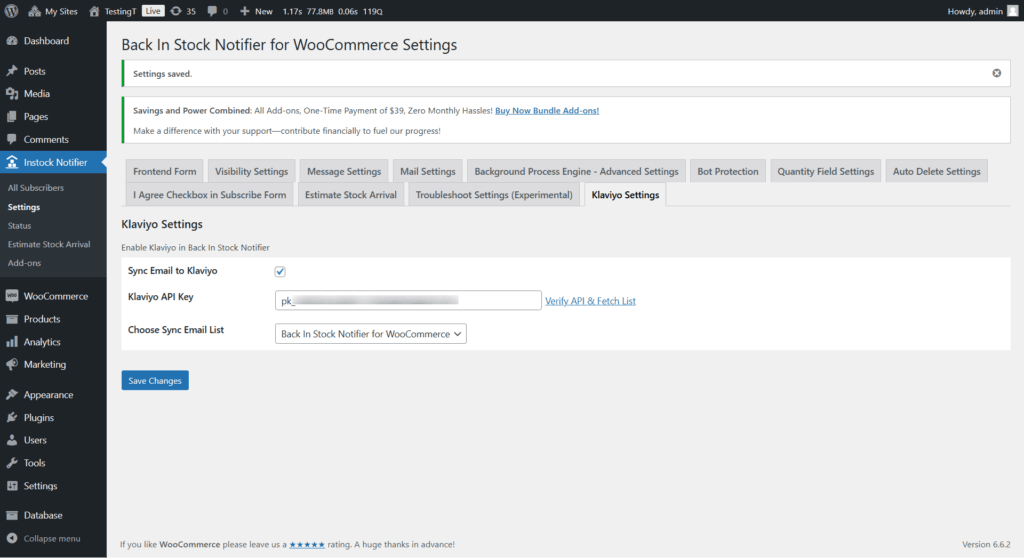 Klaviyo - Back In Stock Notifier for WooCommerce screenshot 5