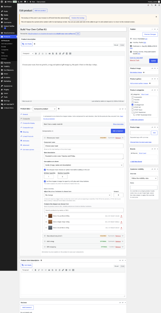Kitero - Composite Products for WooCommerce screenshot 2