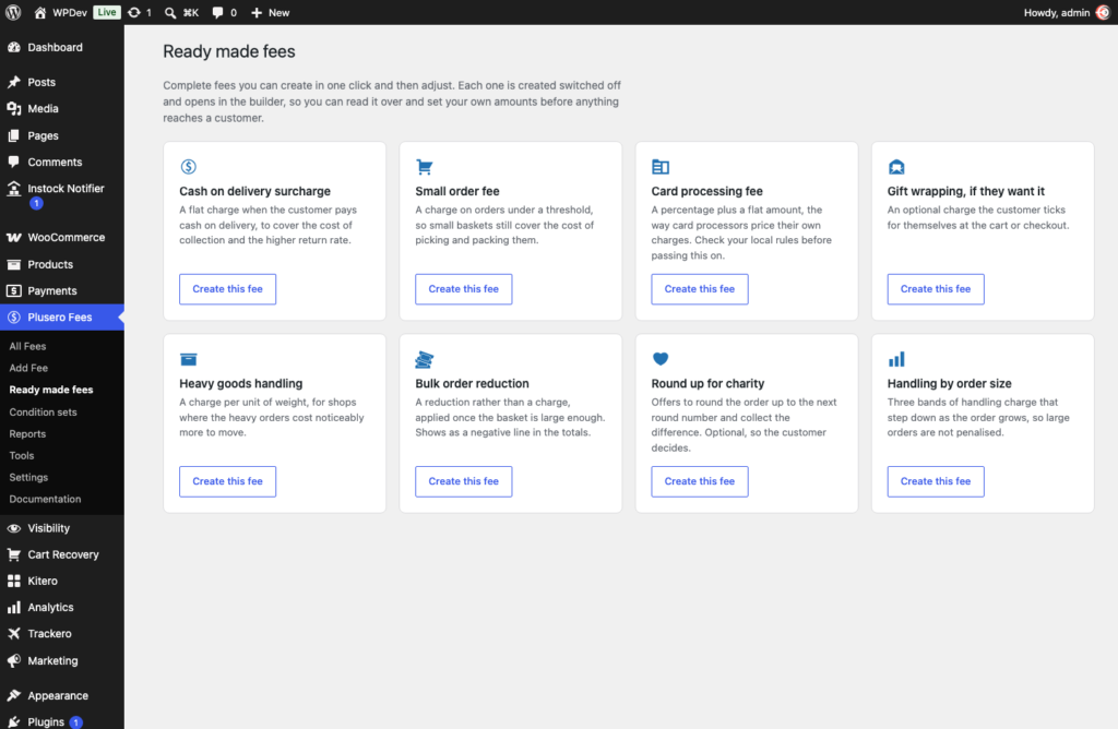 Plusero - Extra Fees for WooCommerce screenshot 2