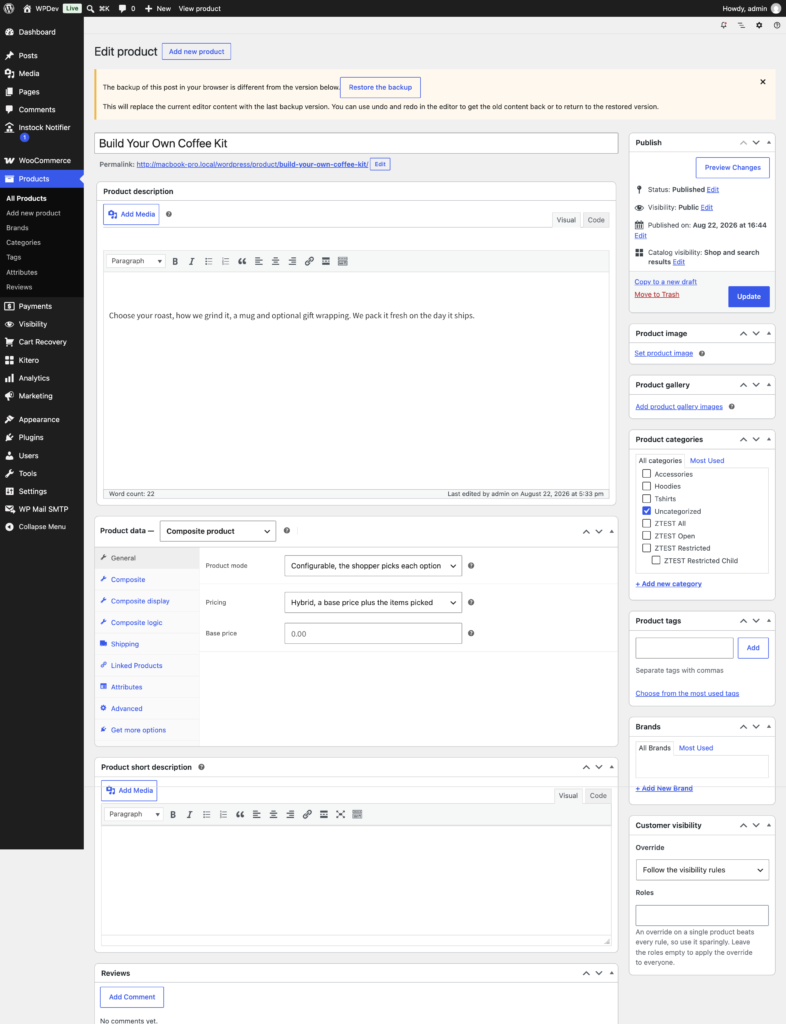 Kitero - Composite Products for WooCommerce screenshot 4