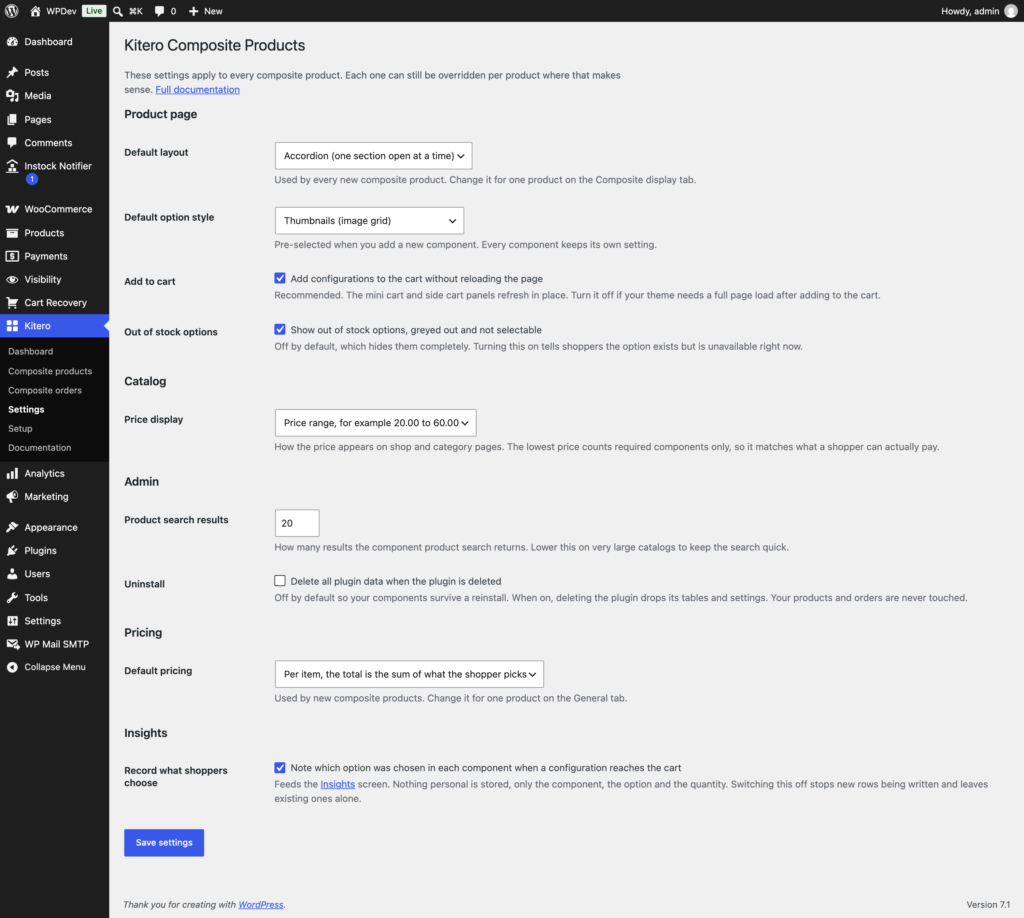 Kitero - Composite Products for WooCommerce screenshot 9
