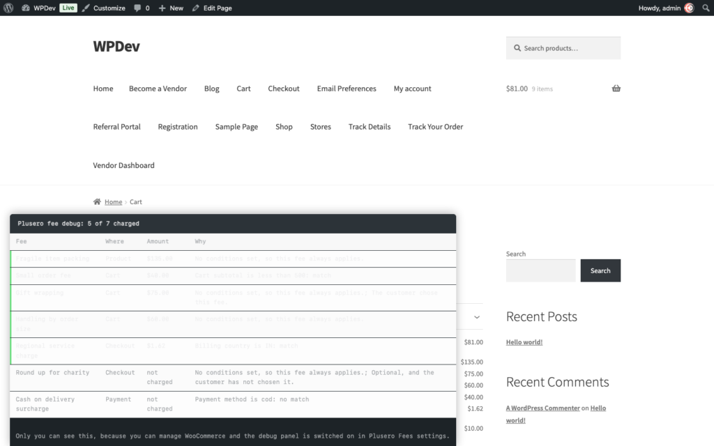 Plusero - Extra Fees for WooCommerce screenshot 14