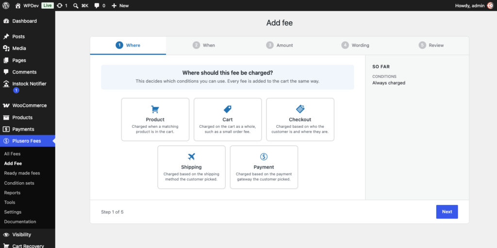 Plusero - Extra Fees for WooCommerce screenshot 16