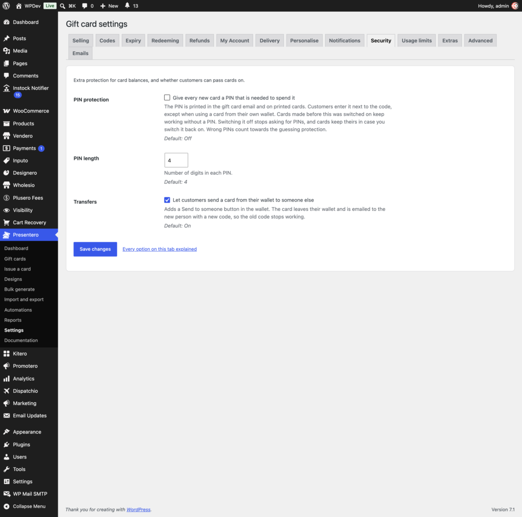 Presentero - Gift Cards for WooCommerce screenshot 16