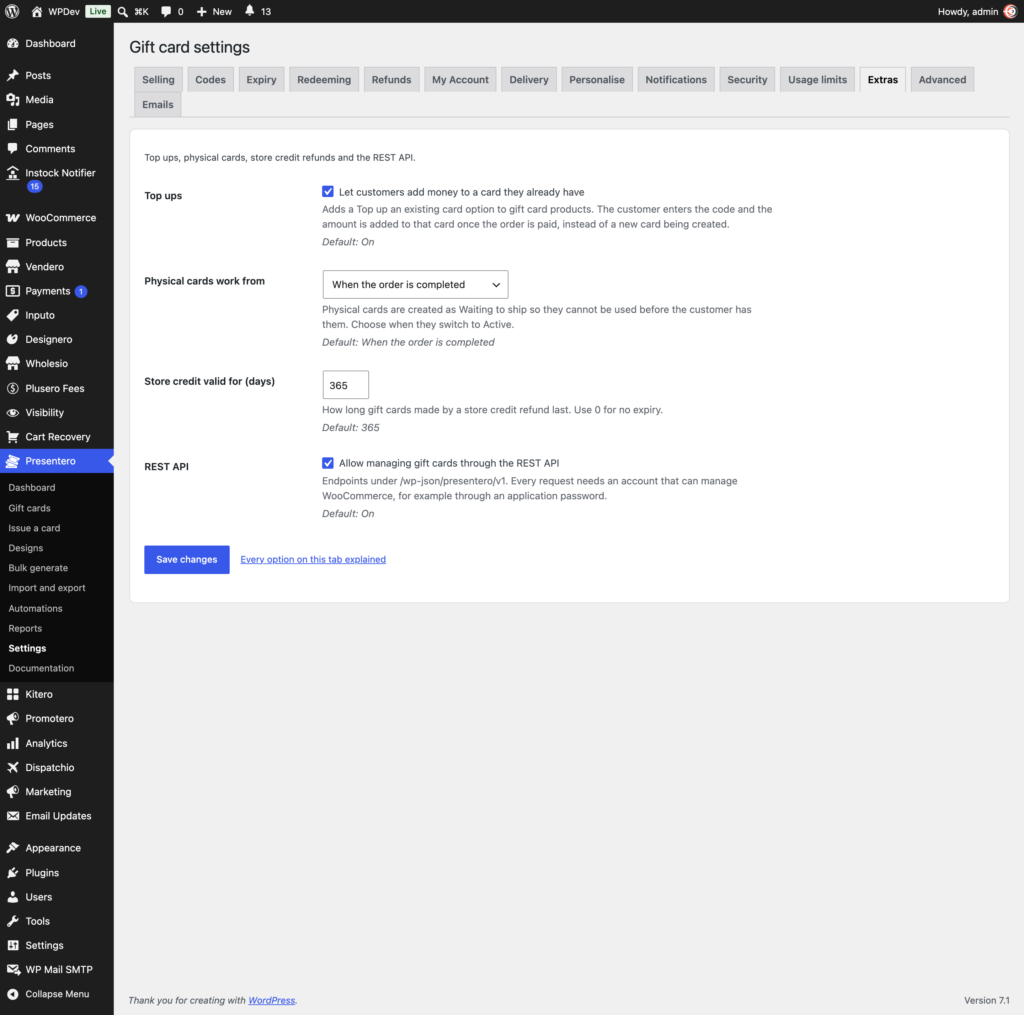 Presentero - Gift Cards for WooCommerce screenshot 18