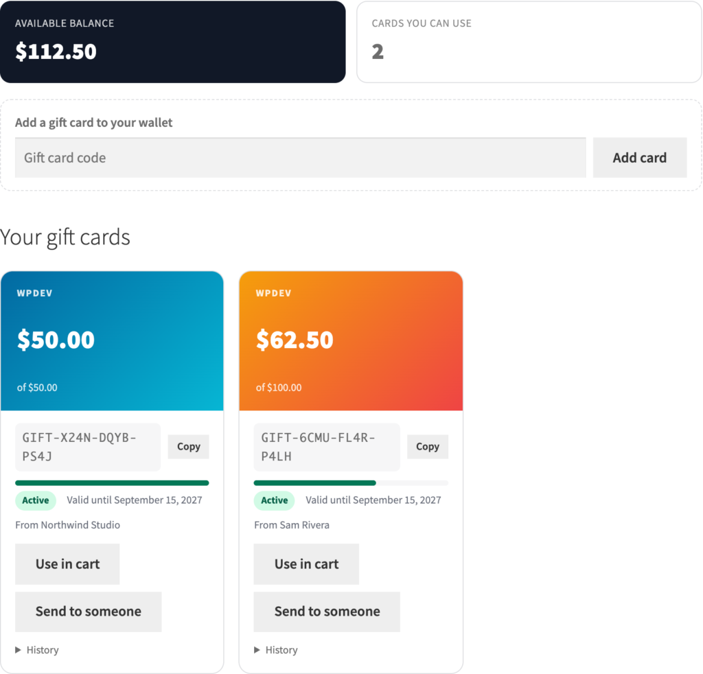 Presentero - Gift Cards for WooCommerce screenshot 25