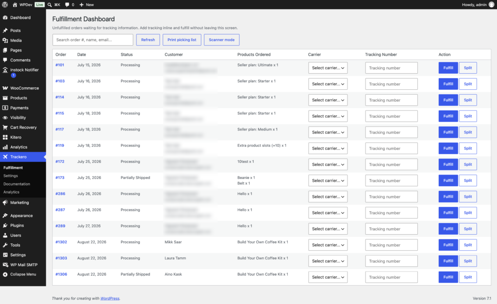 Dispatchio - Advanced Shipment Tracking for WooCommerce screenshot 1