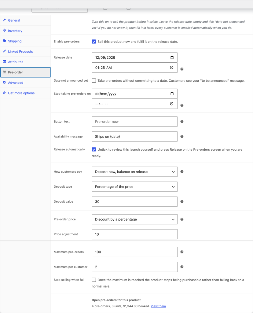 Anticipo - Pre-Orders for WooCommerce screenshot 1
