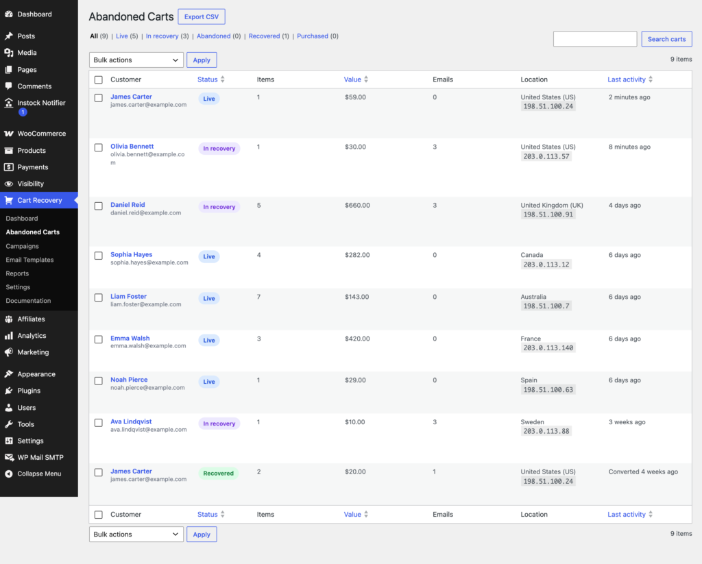 Recovero - Cart Abandonment Recovery for WooCommerce screenshot 2