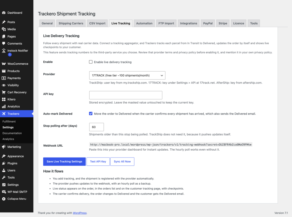 Dispatchio - Advanced Shipment Tracking for WooCommerce screenshot 3