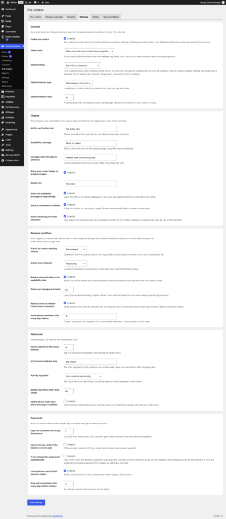 Anticipo - Pre-Orders for WooCommerce screenshot 5