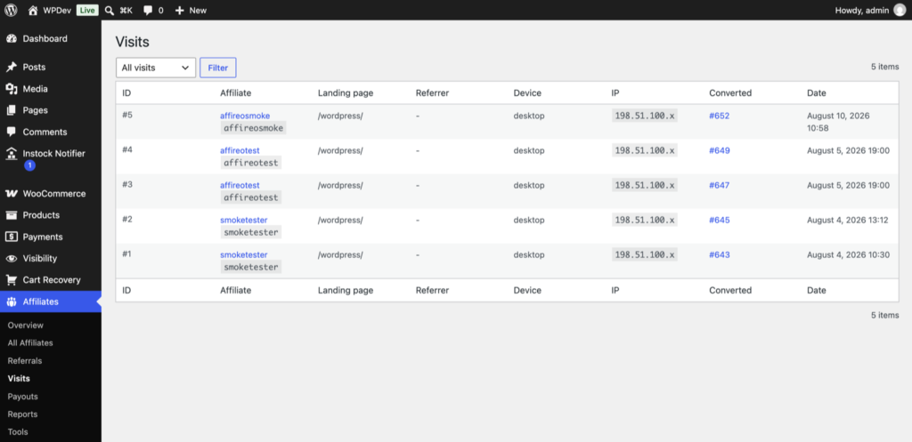 Affireo - Affiliates for WooCommerce screenshot 5