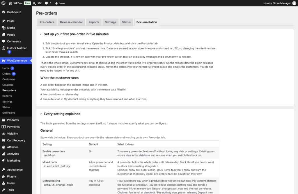 Anticipo - Pre-Orders for WooCommerce screenshot 6