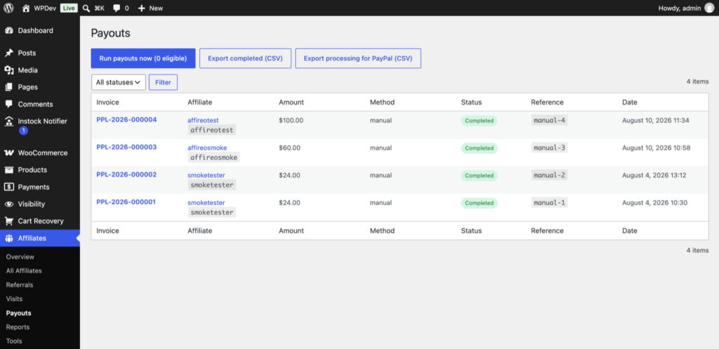Affireo - Affiliates for WooCommerce screenshot 6