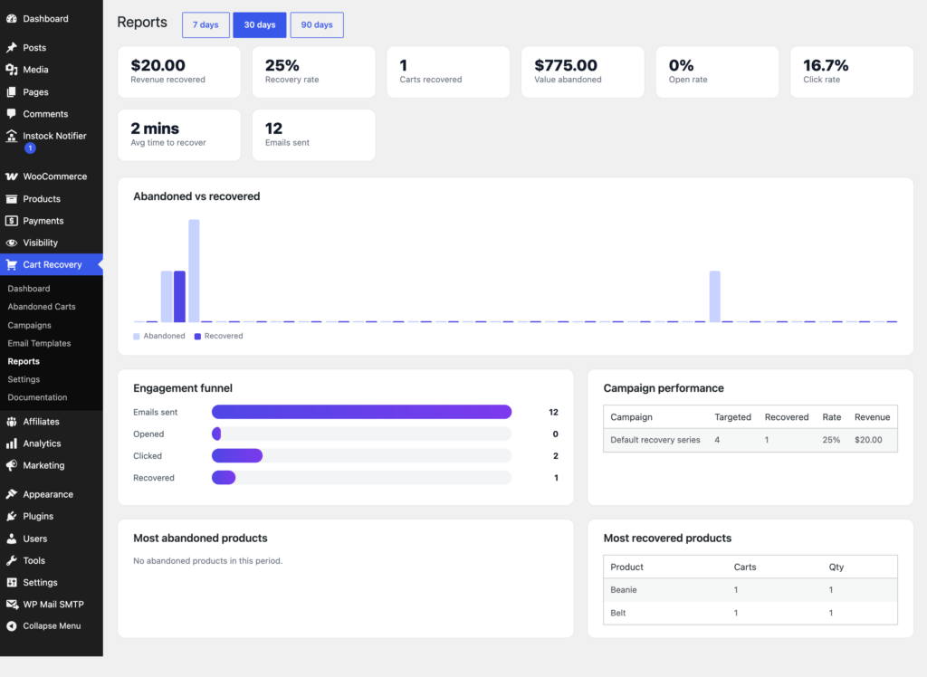 Recovero - Cart Abandonment Recovery for WooCommerce screenshot 9