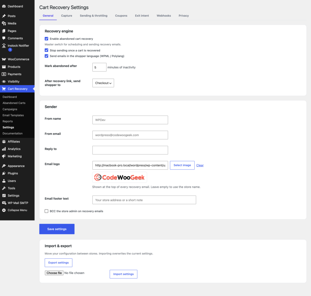 Recovero - Cart Abandonment Recovery for WooCommerce screenshot 10