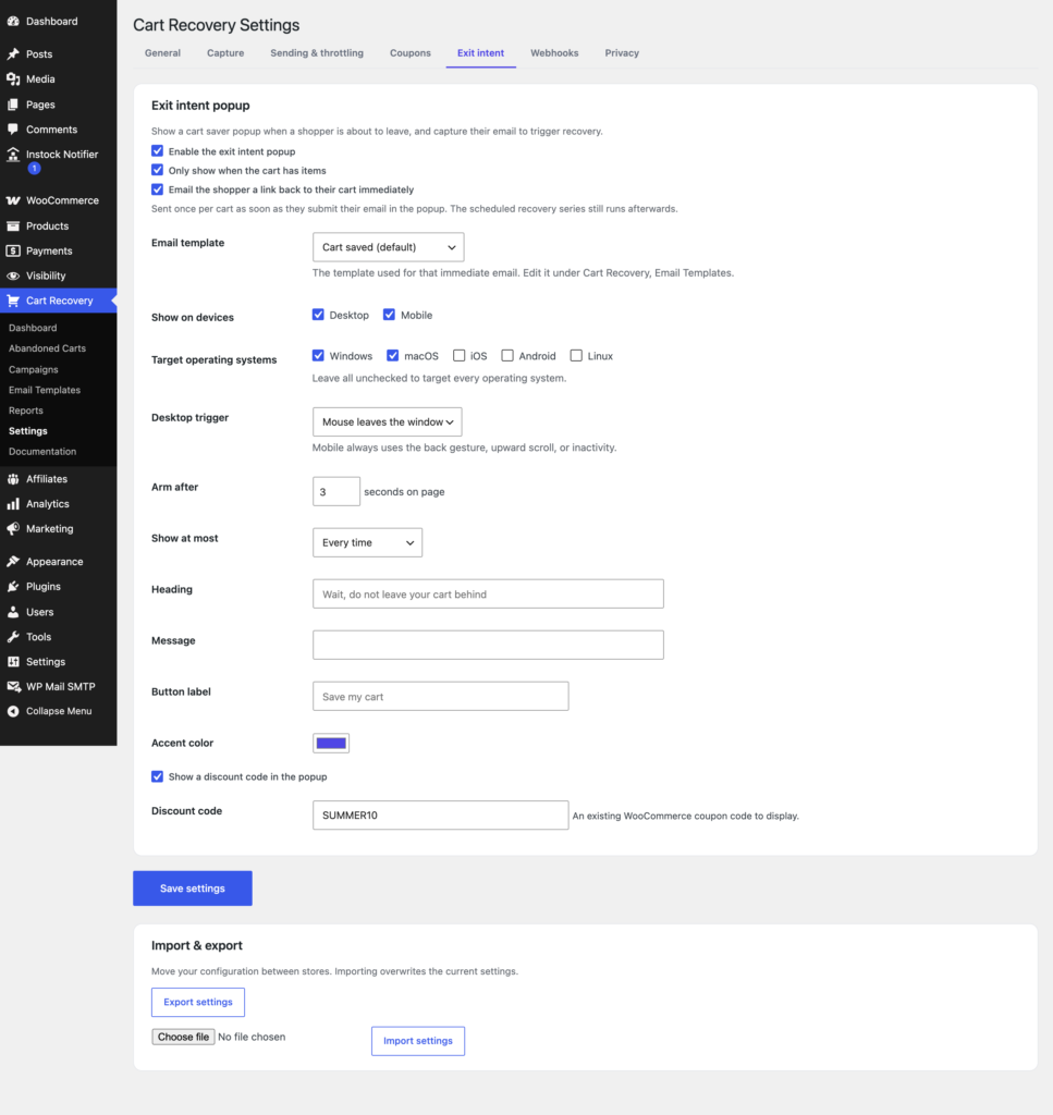 Recovero - Cart Abandonment Recovery for WooCommerce screenshot 13