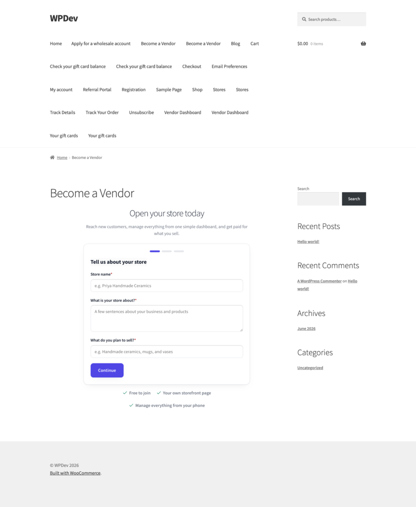 Storefold - Multivendor Marketplace for WooCommerce Free screenshot 7