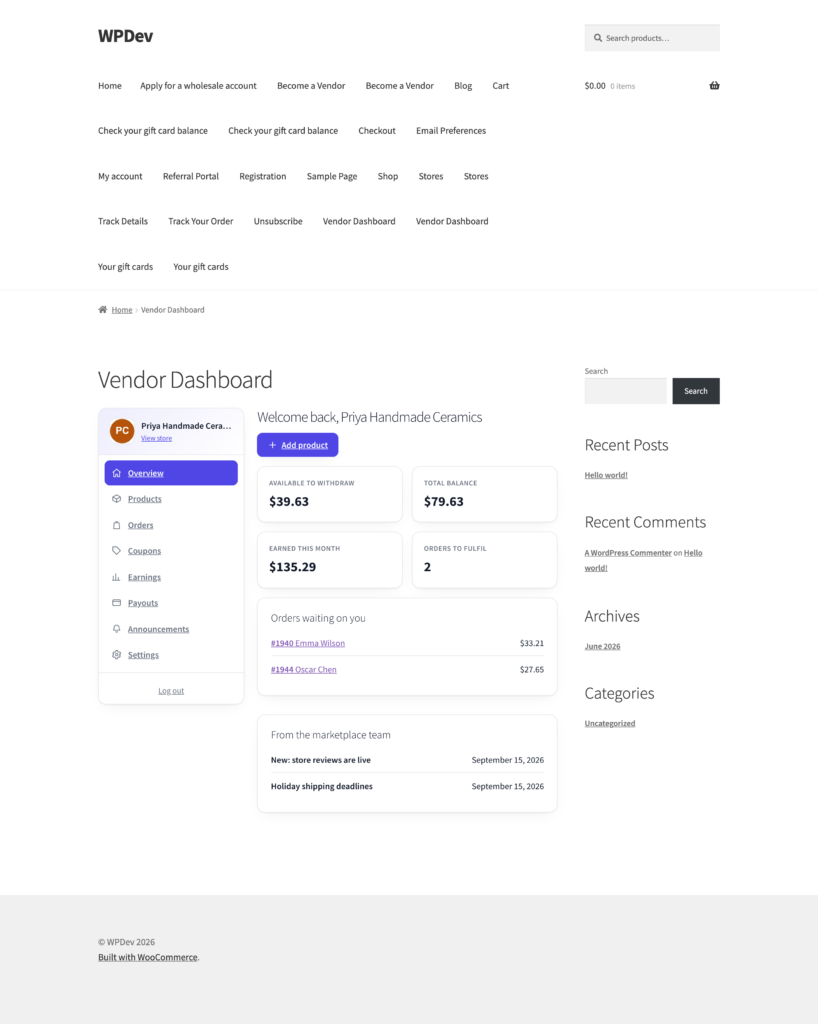 Storefold - Multivendor Marketplace for WooCommerce Free screenshot 8