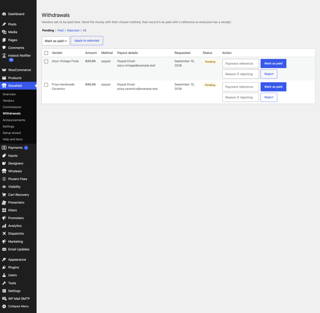 Storefold - Multivendor Marketplace for WooCommerce Free screenshot 11