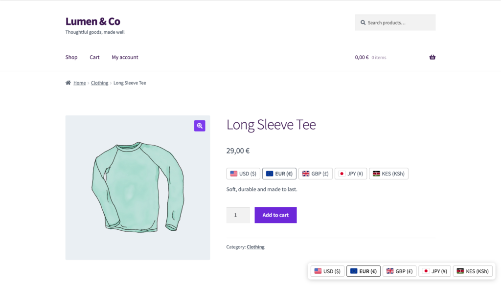 Divisero - Multicurrency for WooCommerce screenshot 1