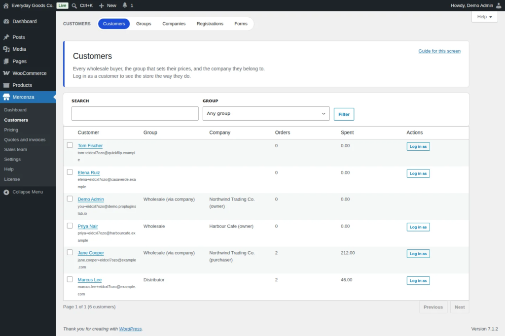 Mercenza - B2B for WooCommerce screenshot 5