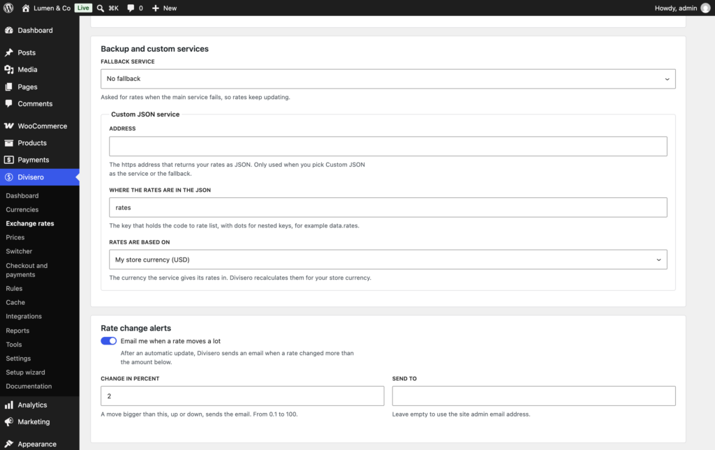 Divisero - Multicurrency for WooCommerce screenshot 6
