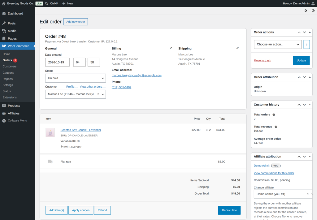 Affireo - Affiliates for WooCommerce screenshot 2