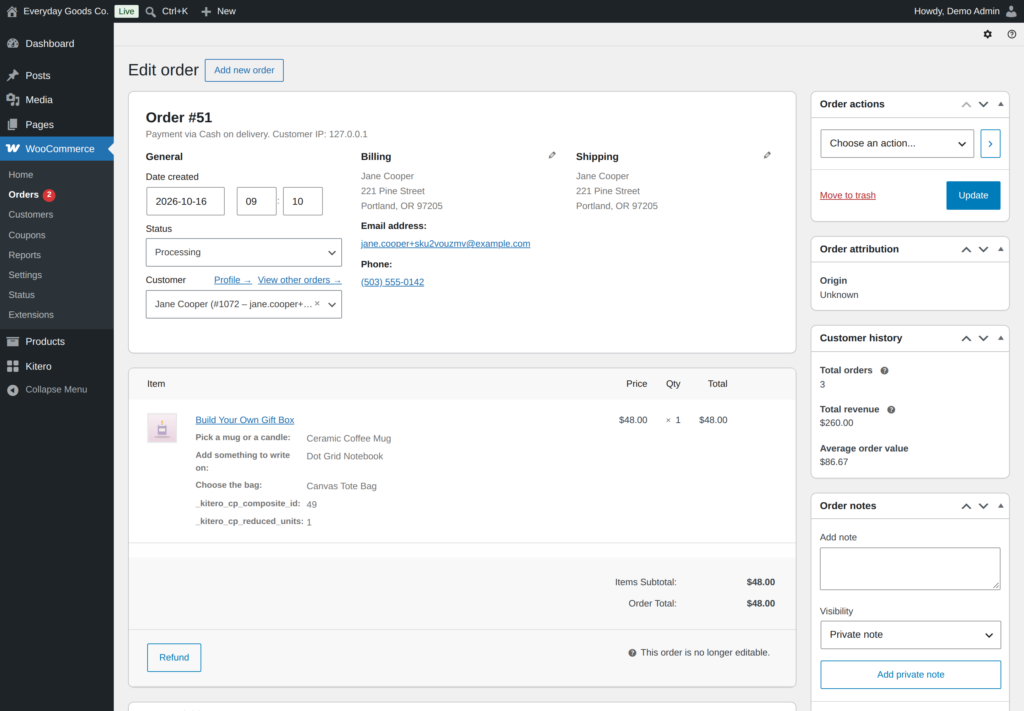 Kitero - Composite Products for WooCommerce screenshot 2