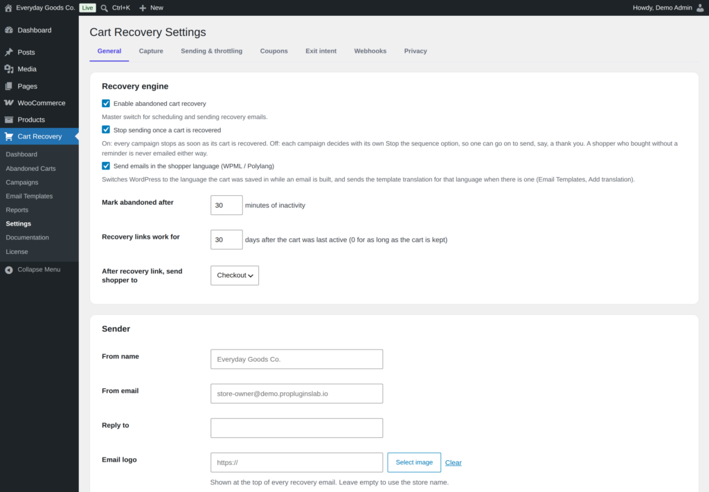 Recovero - Cart Abandonment Recovery for WooCommerce screenshot 5