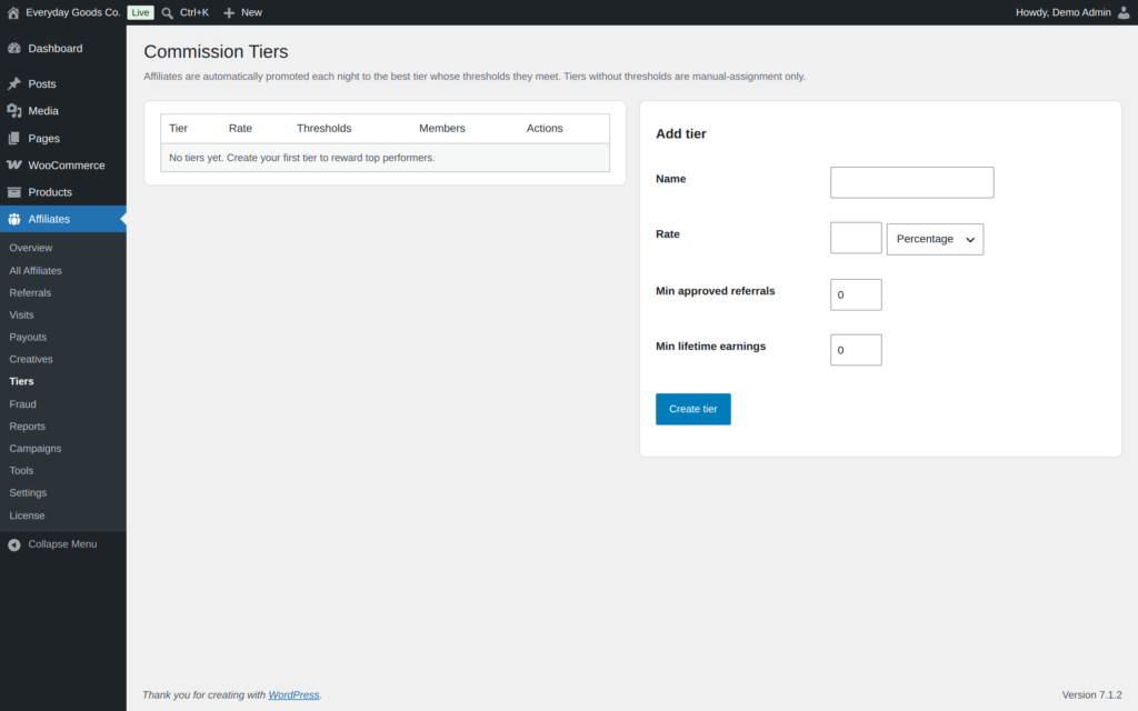 Affireo - Affiliates for WooCommerce screenshot 6