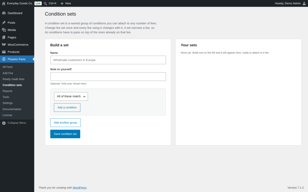 Plusero - Extra Fees for WooCommerce screenshot 6