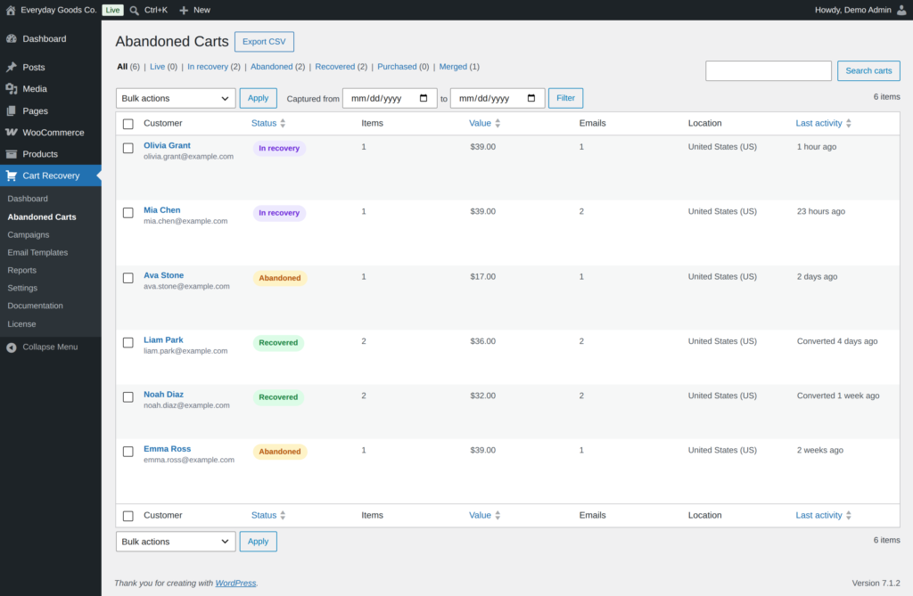 Recovero - Cart Abandonment Recovery for WooCommerce screenshot 6