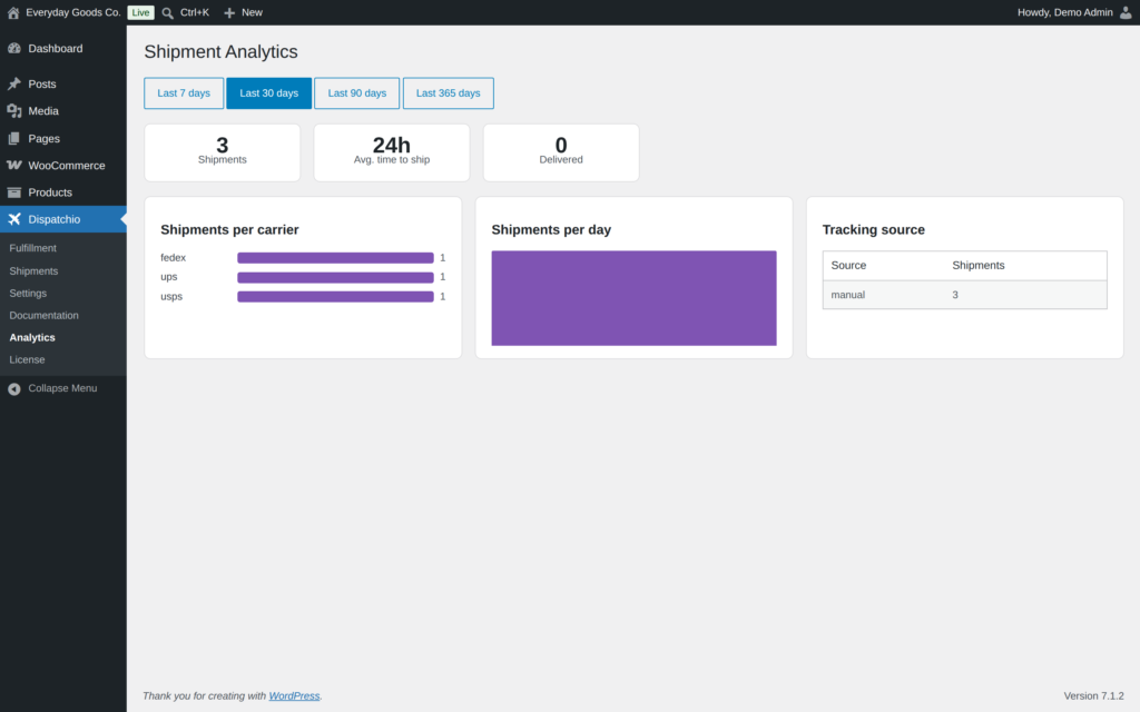 Dispatchio - Advanced Shipment Tracking for WooCommerce screenshot 6