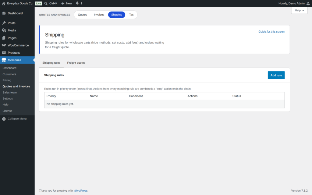 Mercenza - B2B for WooCommerce screenshot 8