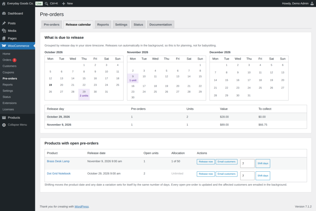 Anticipo - Pre-Orders for WooCommerce screenshot 8