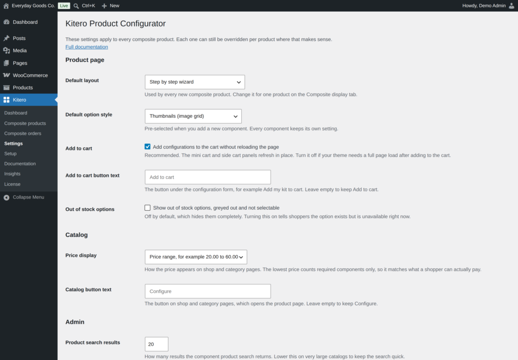 Kitero - Composite Products for WooCommerce screenshot 9