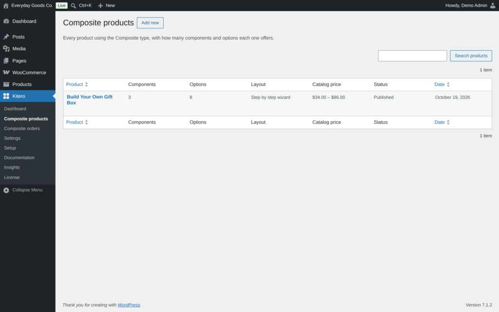 Kitero - Composite Products for WooCommerce screenshot 10