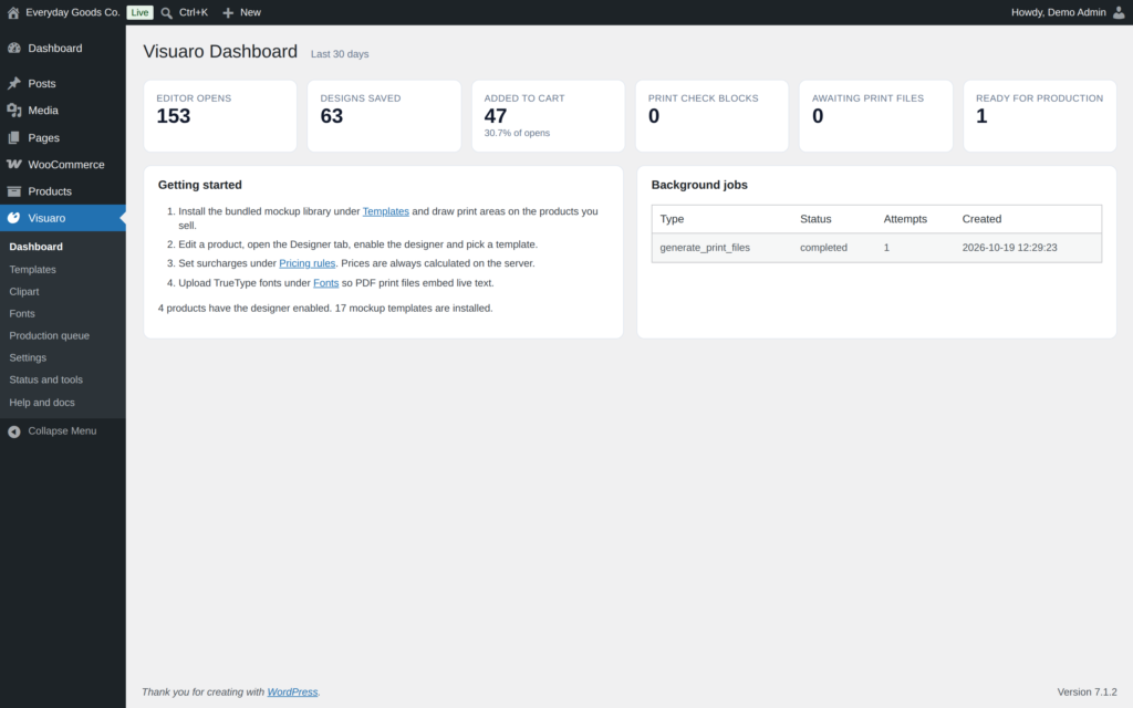 Visuaro - Product Designer for WooCommerce Free screenshot 1