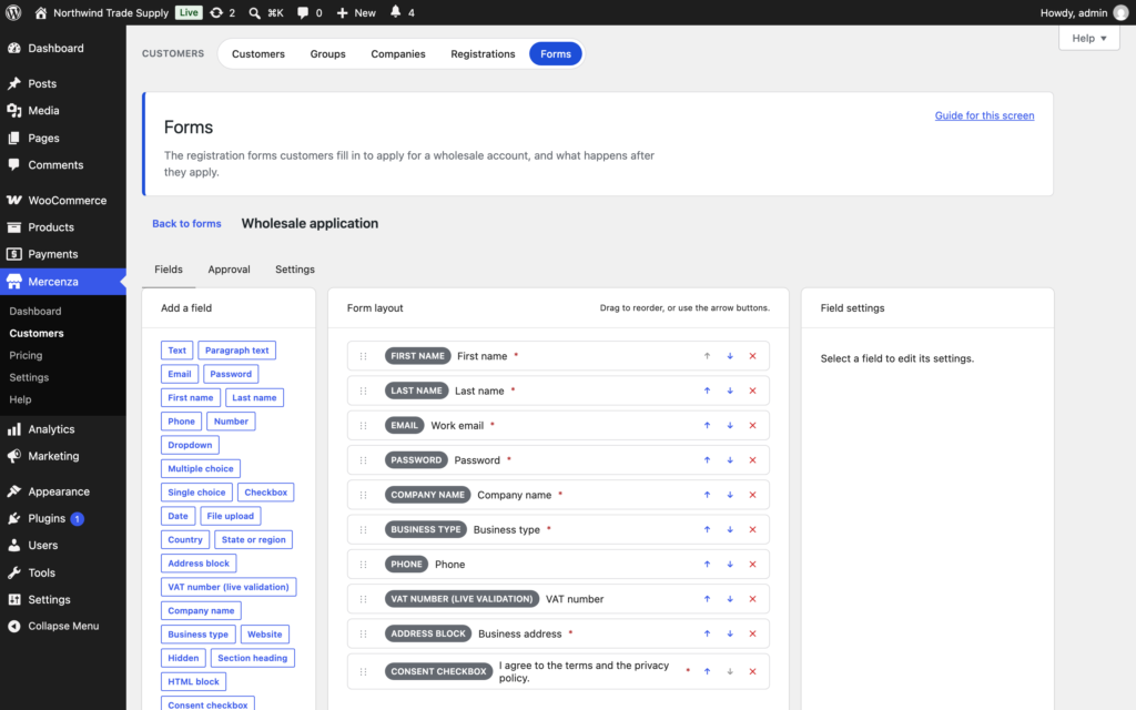 Mercenza - B2B for WooCommerce Free screenshot 8
